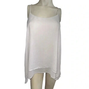RO & DE Women's Ivory Spaghetti Strap Cami Tank Top Size S Petites Summer Casual